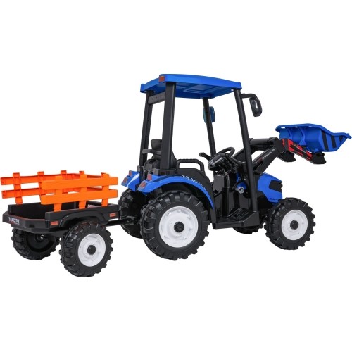 Traktor elektryczny z przyczepą MEGA D68, niebieski