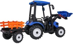Traktor elektryczny z przyczepą MEGA D68, niebieski