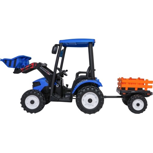 Traktor elektryczny z przyczepą MEGA D68, niebieski