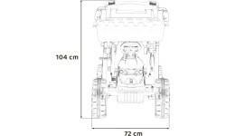 Traktor elektryczny z przyczepą MEGA D68, niebieski