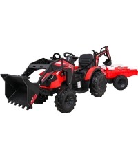 Traktor na akumulator z przyczepą Buggy 720-T, czerwony