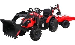 Traktor na akumulator z przyczepą Buggy 720-T, czerwony