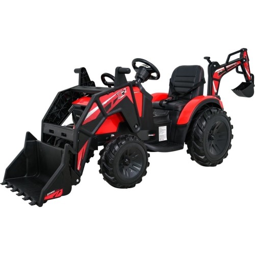 Traktor na akumulator z przyczepą Buggy 720-T, czerwony