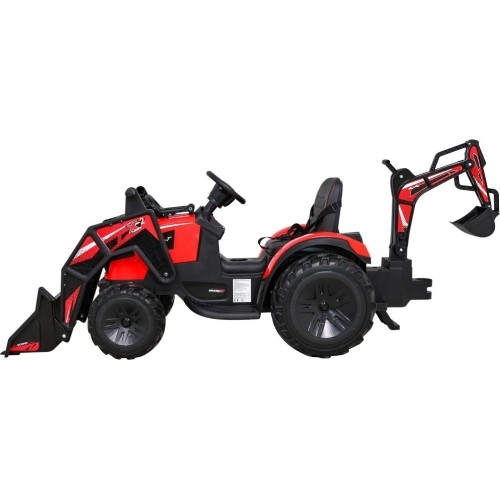 Traktor na akumulator z przyczepą Buggy 720-T, czerwony