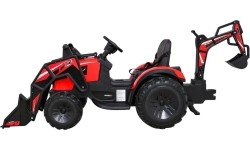 Traktor na akumulator z przyczepą Buggy 720-T, czerwony