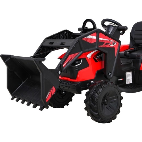 Traktor na akumulator z przyczepą Buggy 720-T, czerwony