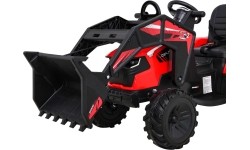 Traktor na akumulator z przyczepą Buggy 720-T, czerwony