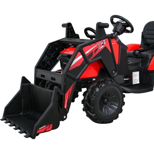 Traktor na akumulator z przyczepą Buggy 720-T, czerwony