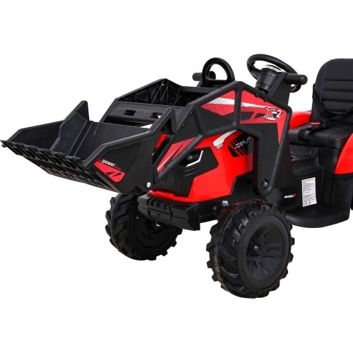 Traktor na akumulator z przyczepą Buggy 720-T, czerwony