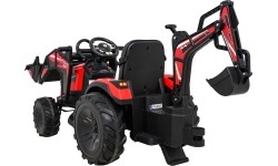 Traktor na akumulator z przyczepą Buggy 720-T, czerwony