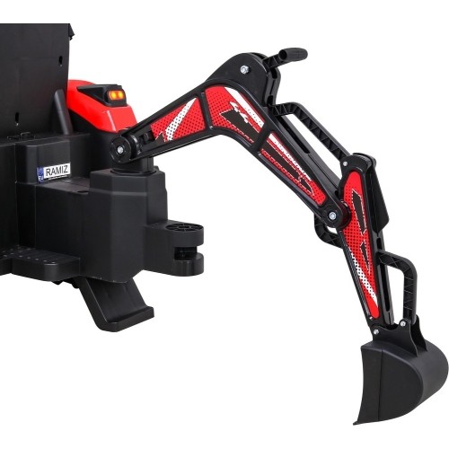 Traktor na akumulator z przyczepą Buggy 720-T, czerwony