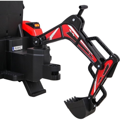 Traktor na akumulator z przyczepą Buggy 720-T, czerwony
