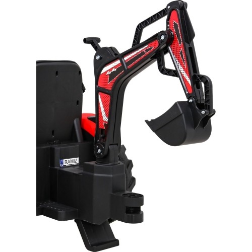Traktor na akumulator z przyczepą Buggy 720-T, czerwony