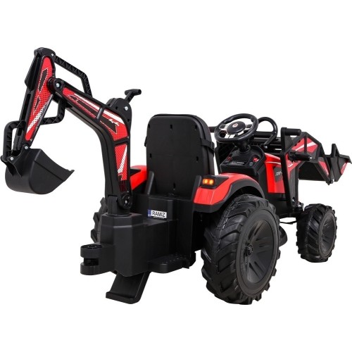 Traktor na akumulator z przyczepą Buggy 720-T, czerwony