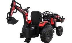 Traktor na akumulator z przyczepą Buggy 720-T, czerwony