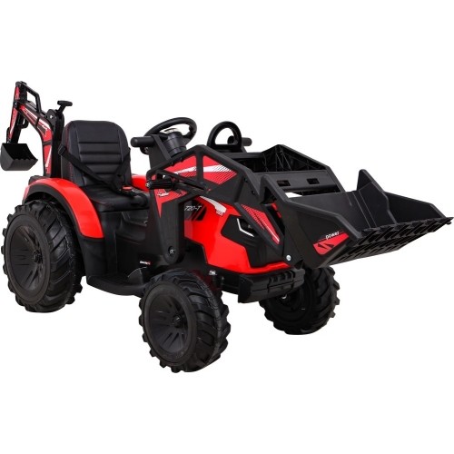 Traktor na akumulator z przyczepą Buggy 720-T, czerwony