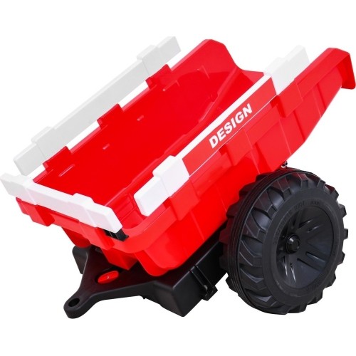 Traktor na akumulator z przyczepą Buggy 720-T, czerwony