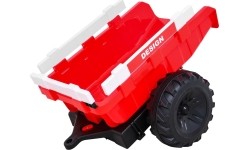 Traktor na akumulator z przyczepą Buggy 720-T, czerwony