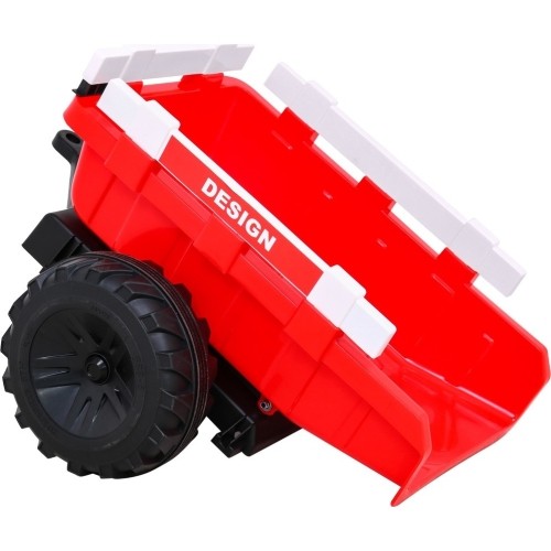 Traktor na akumulator z przyczepą Buggy 720-T, czerwony