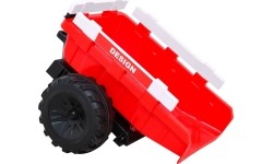 Traktor na akumulator z przyczepą Buggy 720-T, czerwony