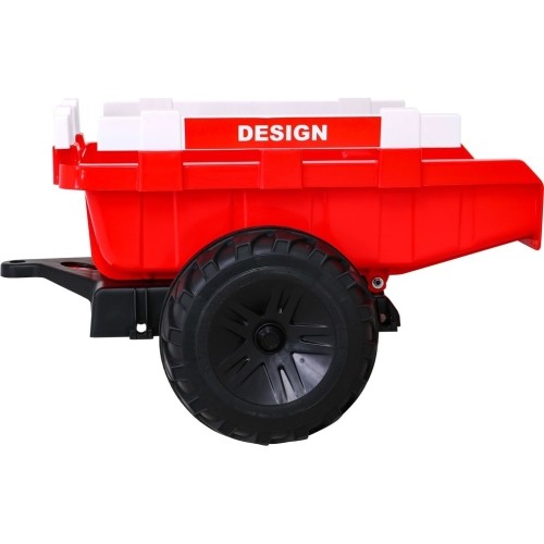 Traktor na akumulator z przyczepą Buggy 720-T, czerwony