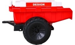 Traktor na akumulator z przyczepą Buggy 720-T, czerwony