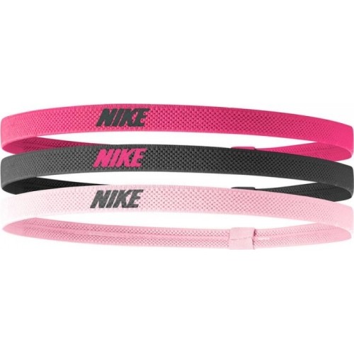 Opaska na głowę Nike Elastic Headbands 2.0 3P Black Pink N1004529 658