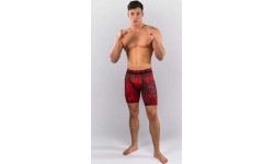 Spodenki Venum Wolf Atak Vale Tudo – czarno-czerwone