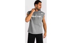 Bluza z kapturem bez rękawów Venum Muay Thai VT, szary melanż