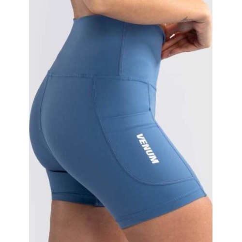 Damskie krótkie legginsy Venum Essential - Storm Blue