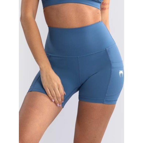 Damskie krótkie legginsy Venum Essential - Storm Blue