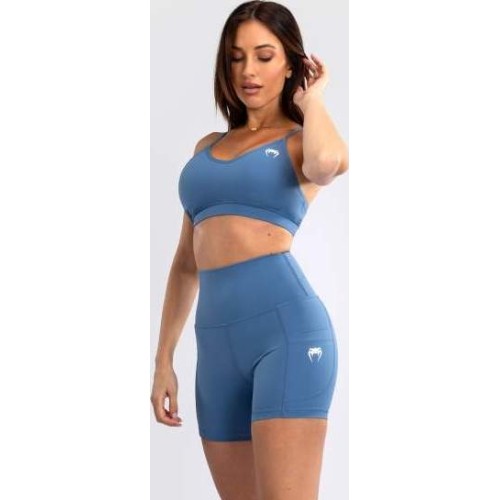 Damskie krótkie legginsy Venum Essential - Storm Blue