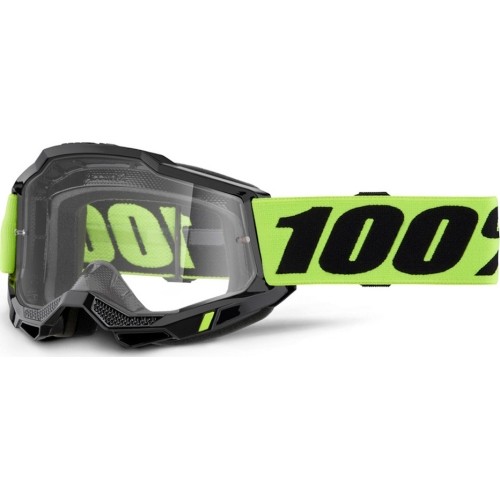 Gogle motocrossowe 100% Accuri 2 - Żółty, przezroczysta pleksi