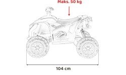 Quad elektryczny Fast Wheel, niebieski