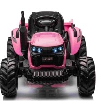 Traktor elektryczny dla dzieci GROW 1804 z pilotem, różowy