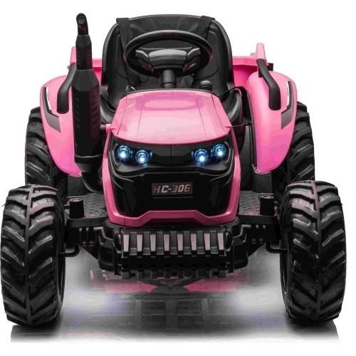 Traktor elektryczny dla dzieci GROW 1804 z pilotem, różowy