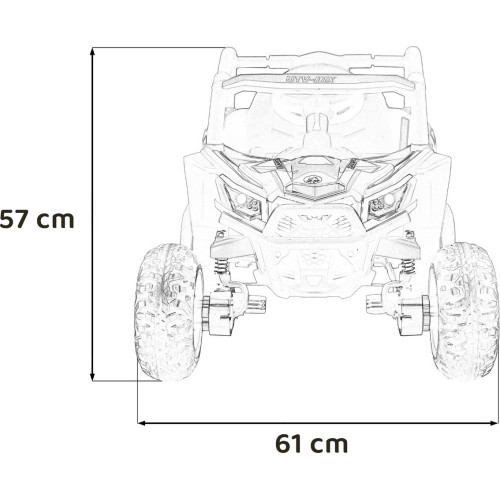 Pojazd elektryczny dla dzieci buggy Madman UTV-MX, biały