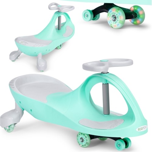Pojazd dla dzieci Gravity z kołami LED, zielony, ECOTOYS