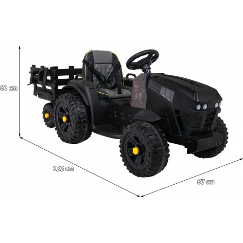 Traktor Titanium z przyczepą, czarny