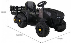 Traktor Titanium z przyczepą, czarny