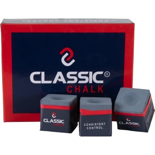 Kreda bilardowa Classic, szara, 12 szt.