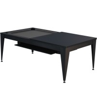 Stół bilardowy / stół jadalny Vancouver III, 7 ft, czarny/czarny, szare sukno