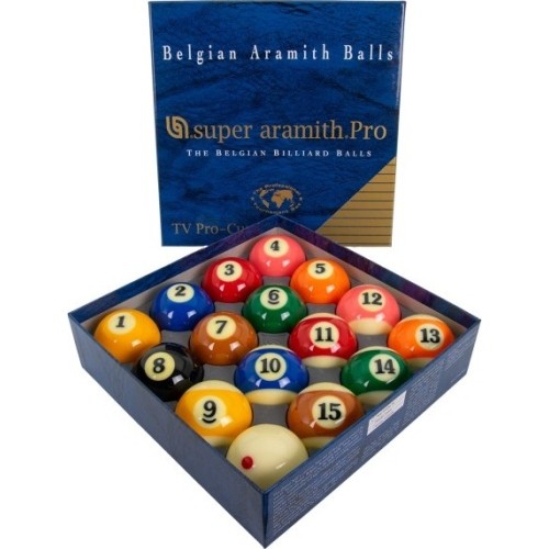 Zestaw bil Super Aramith Pro TV, 57,2 mm, Pool