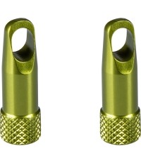 Nakrętki / kapturki wentyla FV (Presta) z kluczem, aluminium (zielony)