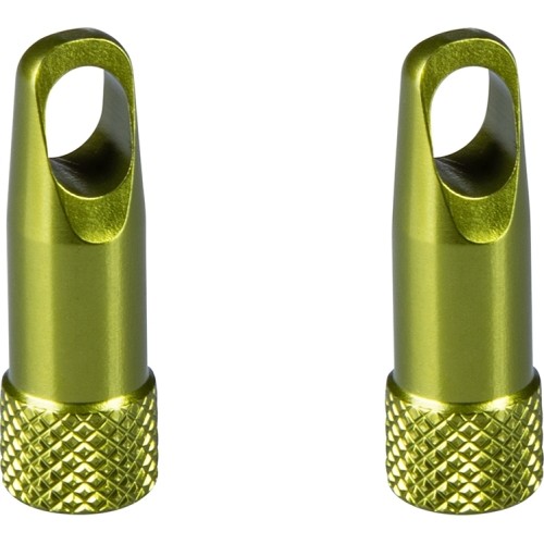Nakrętki / kapturki wentyla FV (Presta) z kluczem, aluminium (zielony)