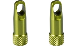 Nakrętki / kapturki wentyla FV (Presta) z kluczem, aluminium (zielony)