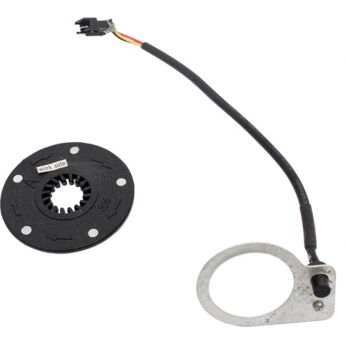 Czujnik prędkości roweru elektrycznego, 5 magnesów, z przewodem 20 cm, okrągły