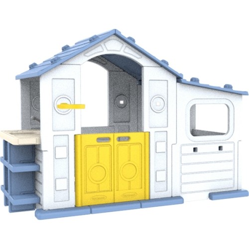 Large House With Hallway, Basketball and Sink Blue Roof
