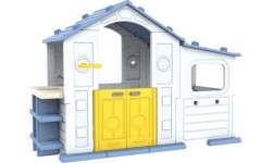 Large House With Hallway, Basketball and Sink Blue Roof