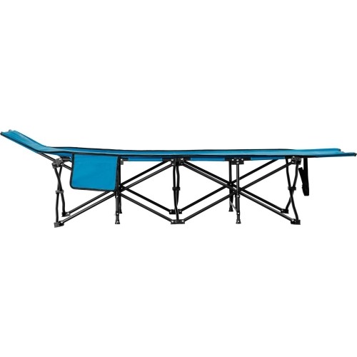 Łóżko turystyczne składane NILS NC2701 niebieskie 188 cm